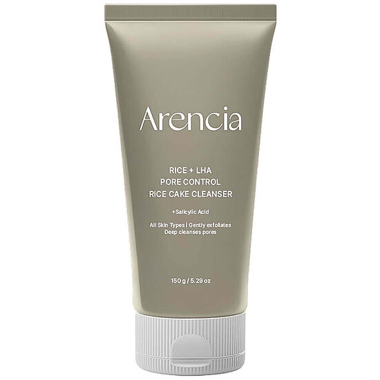 Attīrošas putas ar skābēm pret melnajiem punktiem Arencia Rice + LHA Pore Control Rice Cake Cleanser